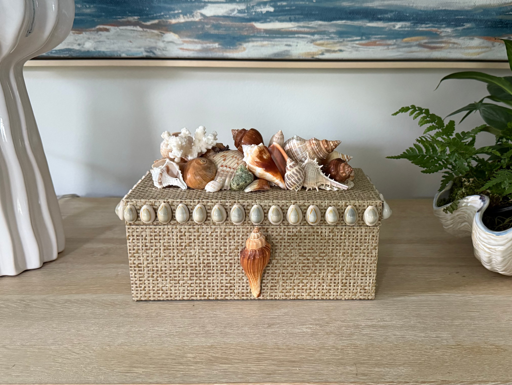 Bespoke Rattan Natural Shell Box