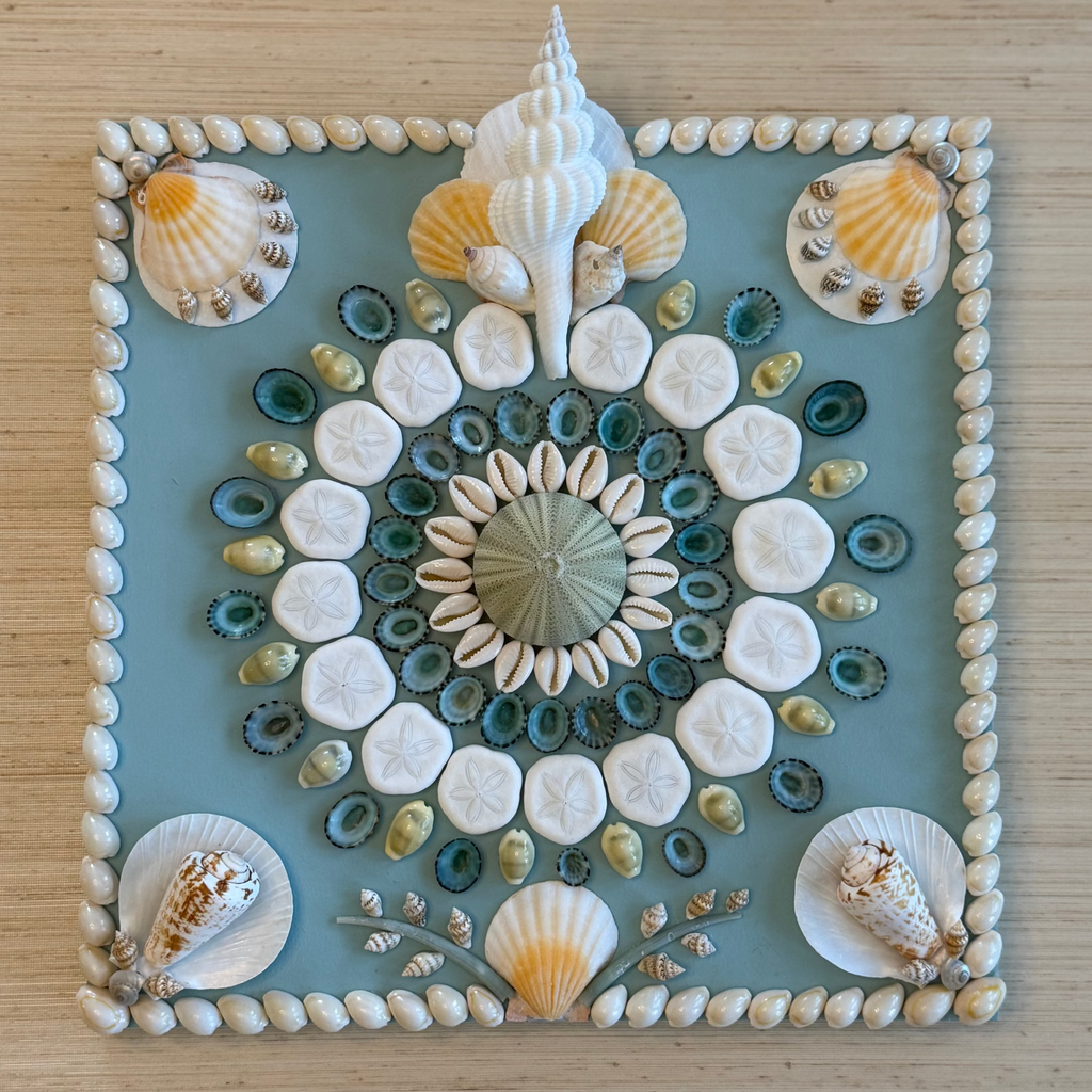 Aquaverde Shell Panel, 12" x 12"