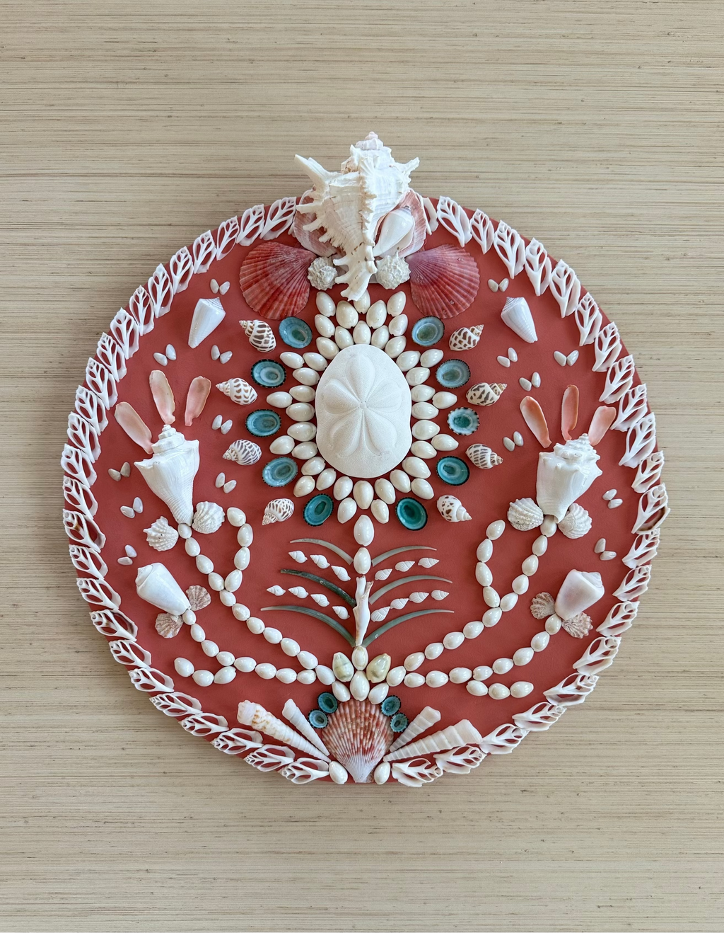 Lei Flower Shell Panel, 18" Dia