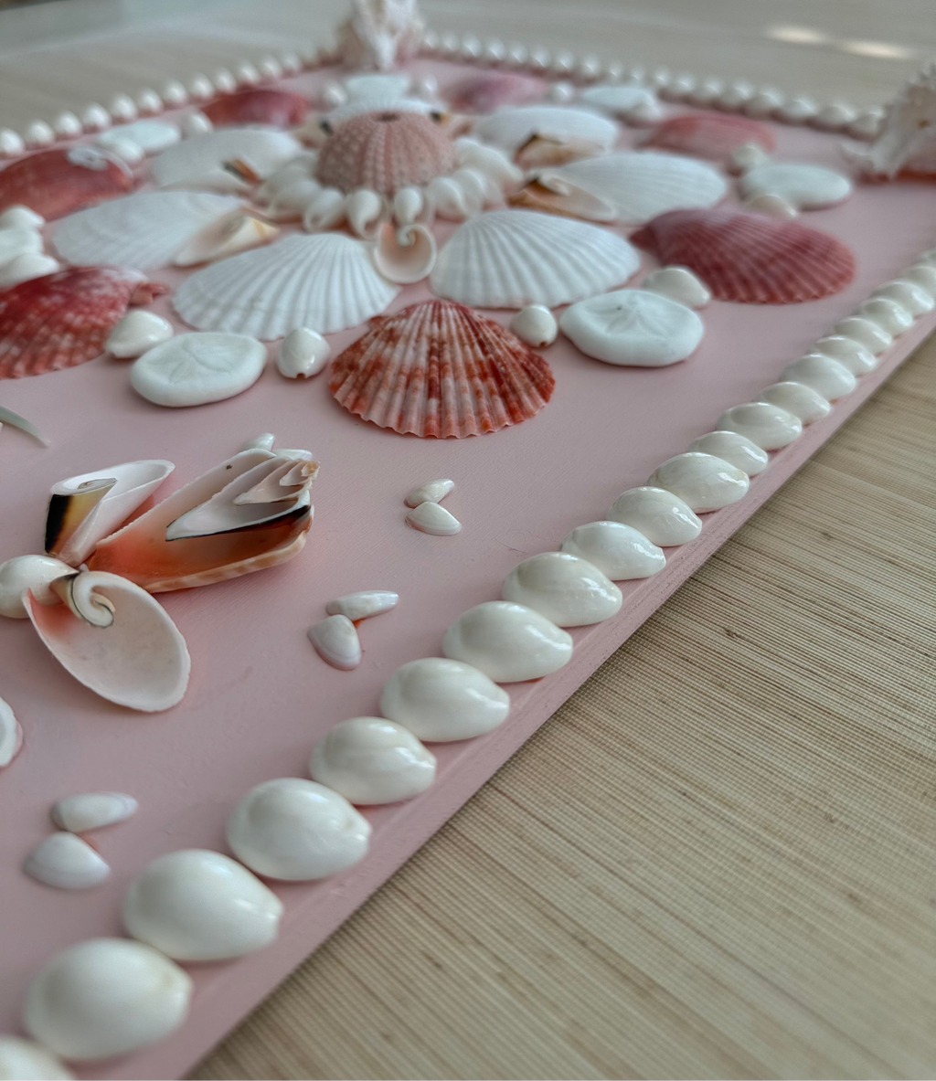 Blush Shell Panel, 14" x 18"