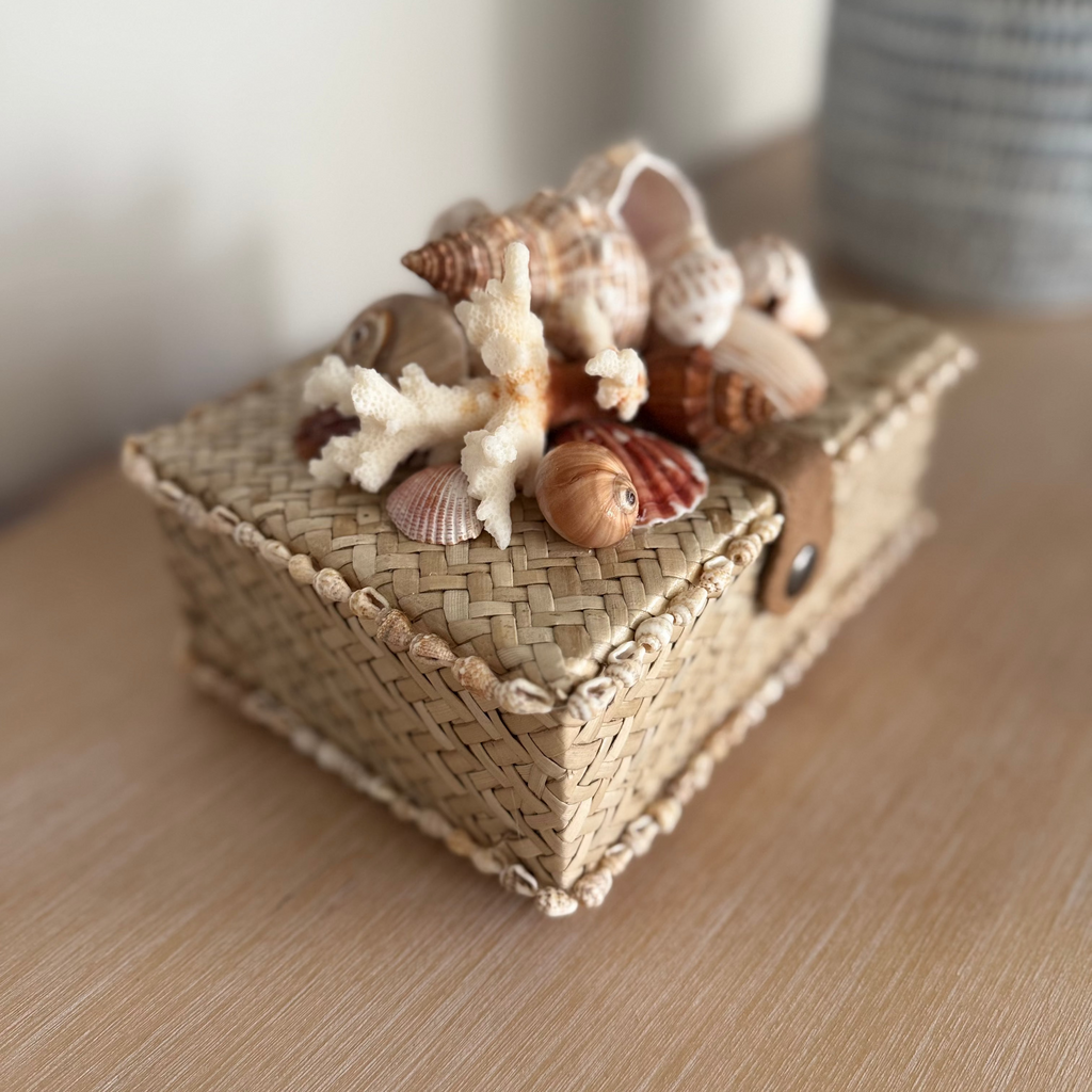 Bespoke Rattan Natural Shell Box