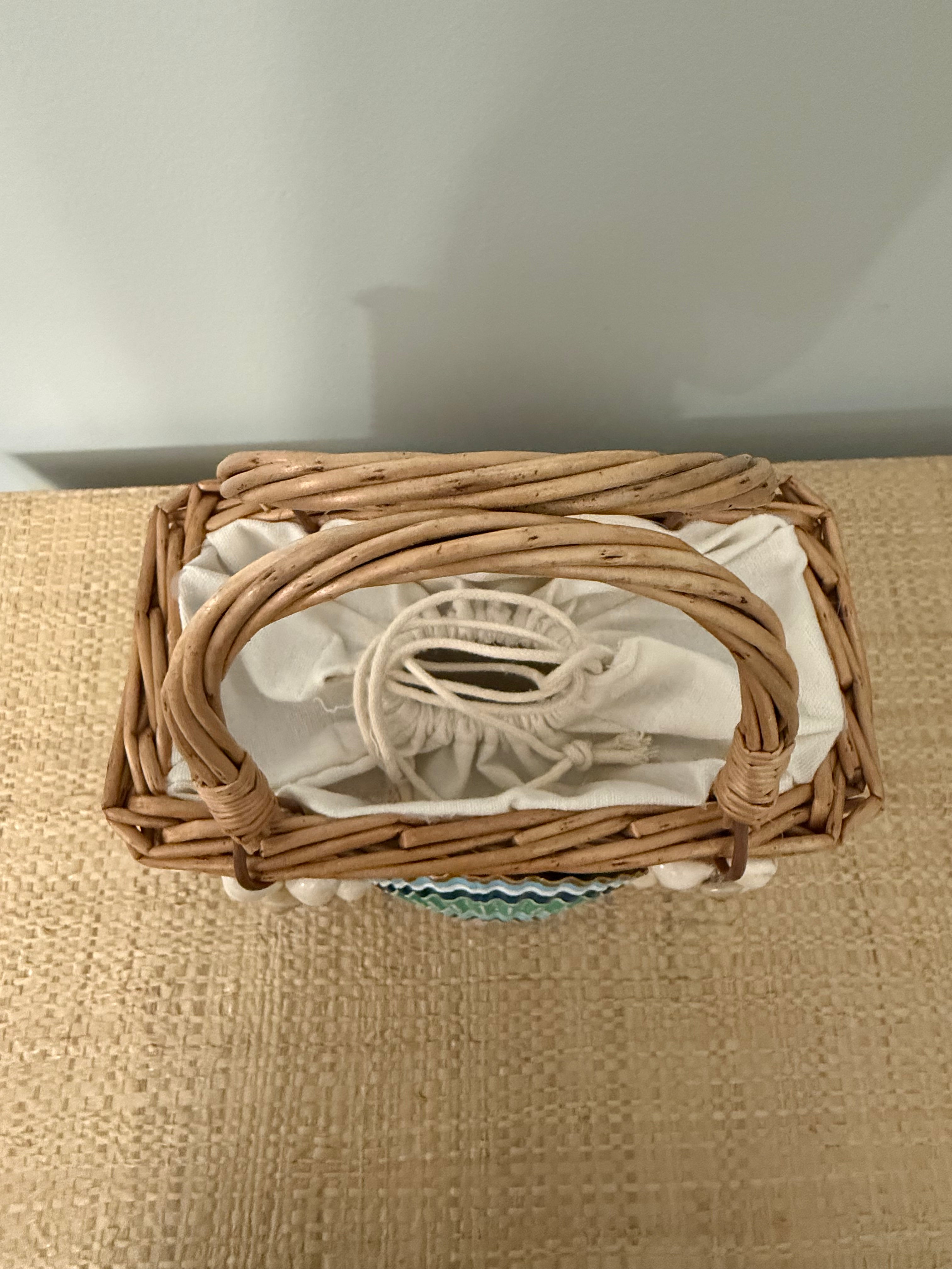 Shell Rattan Handbag