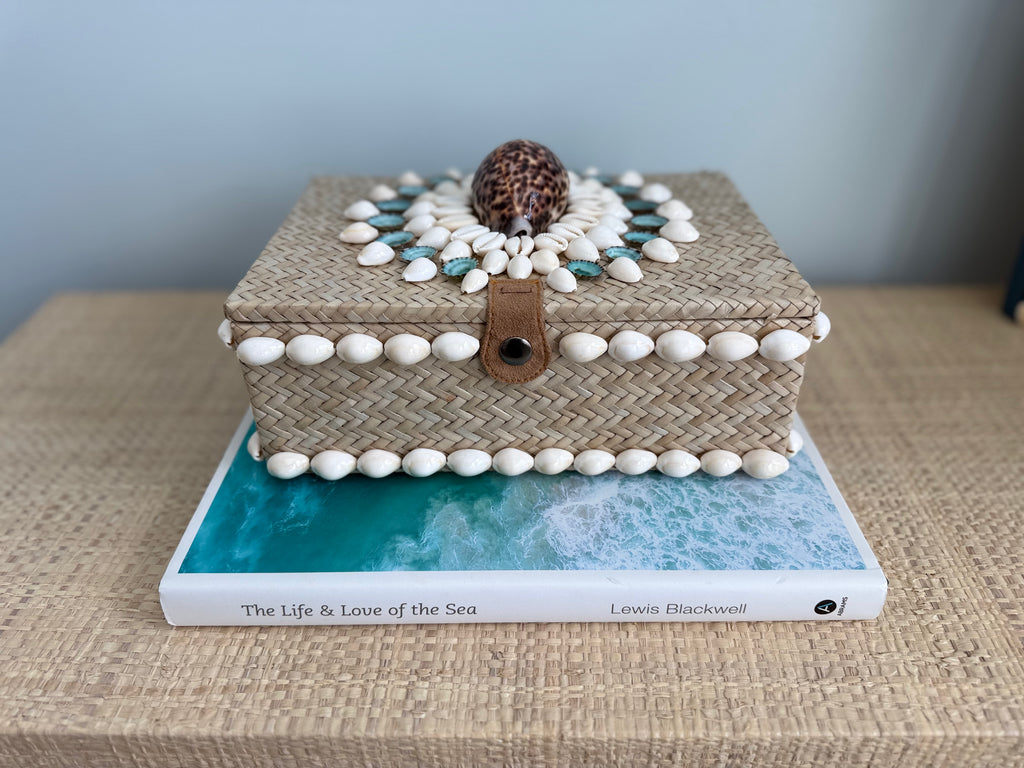 Bespoke Rattan Cowrie Shell Box